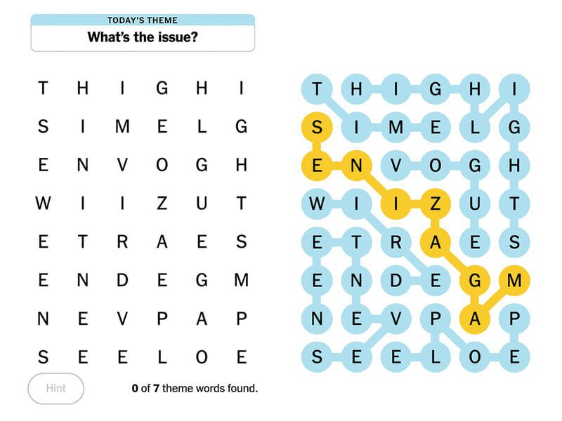 New York Times crossword puzzle